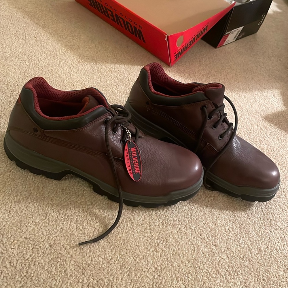 Wolverine Olympiad waterproof Leather Oxford Steel Toe Work Shoes